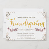 Invitation de dîner de Friendsgiving (Devant)