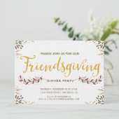 Invitation de dîner de Friendsgiving (Debout devant)