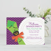 Invitation de dîner de Halloween (Debout devant)