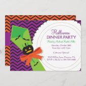 Invitation de dîner de Halloween (Devant / Derrière)