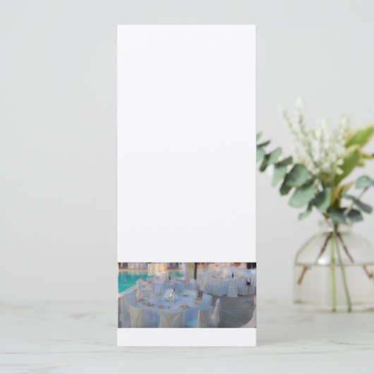 INVITATION DE DÎNER DE MARIAGE DE POOLSIDE (Debout devant)