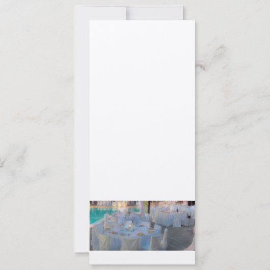 INVITATION DE DÎNER DE MARIAGE DE POOLSIDE (Devant)