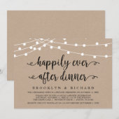 Invitation de dîner de mariage fuite Happily Ever (Devant / Derrière)