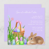 Invitation de dîner de Pâques de jardin d'oeuf de (Devant / Derrière)