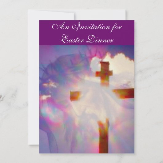 Invitation de dîner de Pâques - religieuse (Devant)