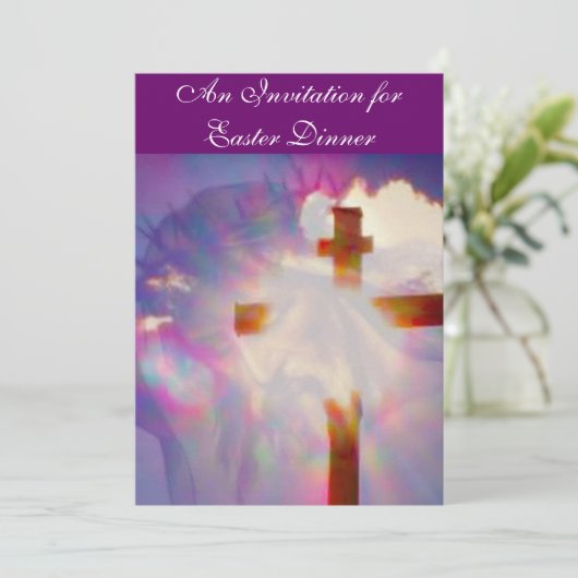 Invitation de dîner de Pâques - religieuse (Debout devant)