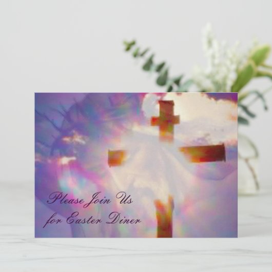 Invitation de dîner de Pâques - religieuse (Debout devant)