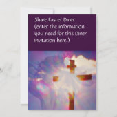 Invitation de dîner de Pâques - religieuse (Dos)