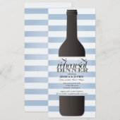 Invitation de dîner de répétition de bouteille de (Devant / Derrière)