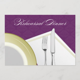 Invitation de dîner de répétition de couvert