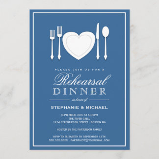 Invitation de dîner de répétition de couvert