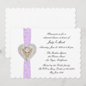 Invitation de dîner de répétition de dentelle viol (Devant / Derrière)