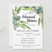 Invitation de dîner de répétition de feuillage (Devant)