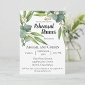 Invitation de dîner de répétition de feuillage (Debout devant)