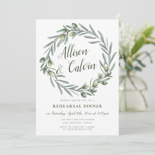 Invitation de dîner de répétition de feuillage (Debout devant)