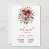 Invitation de dîner de répétition de fleurs d'auto (Devant)