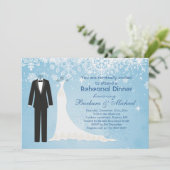 Invitation de dîner de répétition de flocons de (Debout devant)
