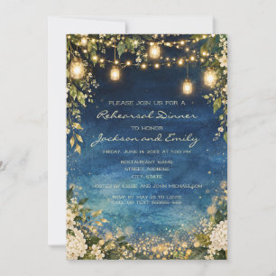 Invitation de dîner de répétition de jardin avec g