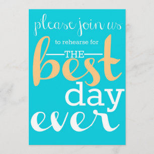 Invitation de dîner de répétition de mariage