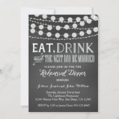 Invitation de dîner de répétition de mariage (Devant)
