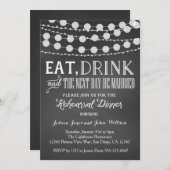 Invitation de dîner de répétition de mariage (Devant / Derrière)