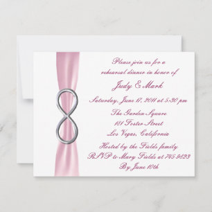 Invitation de dîner de répétition de mariage Pink
