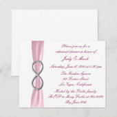 Invitation de dîner de répétition de mariage Pink  (Devant / Derrière)