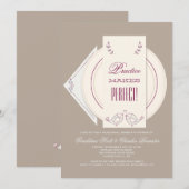 Invitation de dîner de répétition de Tableau de (Devant / Derrière)