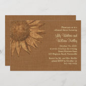 Invitation de dîner de répétition de tournesol (Devant / Derrière)