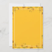 Invitation de dîner de répétition de tournesol (Dos)