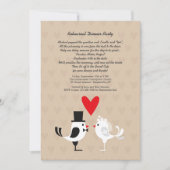 Invitation de dîner de répétition d'inséparables (Devant)