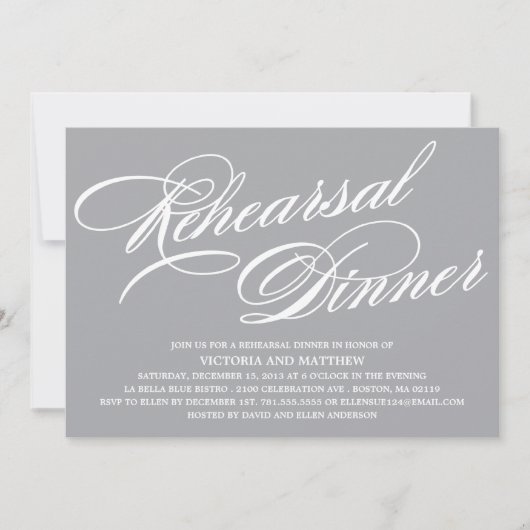 INVITATION de DÎNER de RÉPÉTITION du MANUSCRIT 2 % (Devant)
