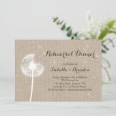 Invitation de dîner de répétition en toile de jute (Debout devant)