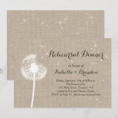 Invitation de dîner de répétition en toile de jute (Devant / Derrière)