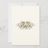 Invitation de dîner de répétition floral romantiqu (Dos)