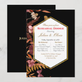 Invitation de dîner de répétition florale d'automn (Devant / Derrière)
