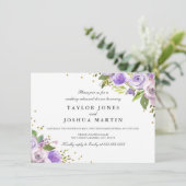 Invitation de dîner de répétition florale étincela (Debout devant)