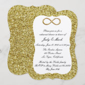 Invitation de dîner de répétition Gold Glitter Gol (Devant / Derrière)