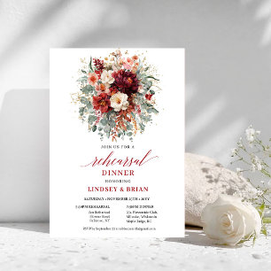 Invitation de dîner de répétition luxueuse de Bour