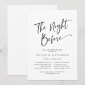 Invitation de dîner de répétition moderne en noir  (Devant / Derrière)