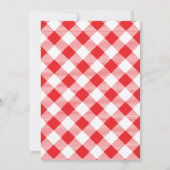 Invitation de dîner de répétition Red Gingham I Do (Dos)