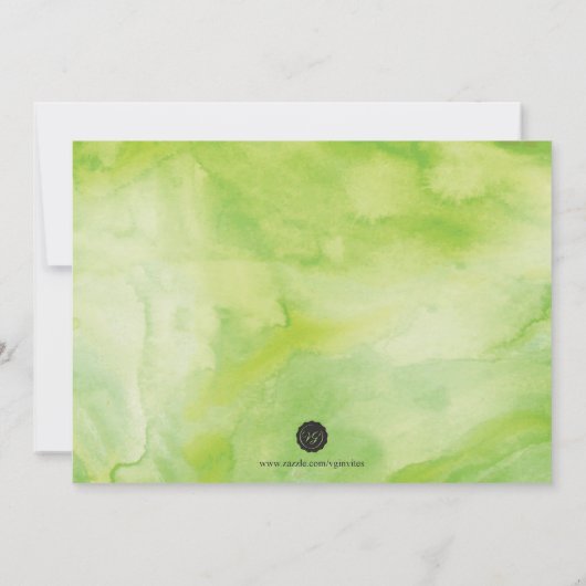 Invitation de DÎNER de RÉPÉTITION, Succulent (Dos)