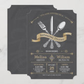 Invitation de dîner de répétition sur tableau noir (Devant / Derrière)