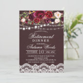 Invitation de dîner de retraite florale automnale (Debout devant)