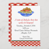 Invitation de dîner de spaghetti (Devant / Derrière)