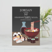 Invitation de dîner de sushi (Debout devant)