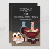 Invitation de dîner de sushi (Devant / Derrière)