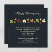 Invitation de dîner de thanksgiving (Devant / Derrière)
