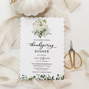 Invitation de dîner de Thanksgiving à la citrouill