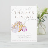 Invitation de dîner de Thanksgiving à la citrouill (Debout devant)
